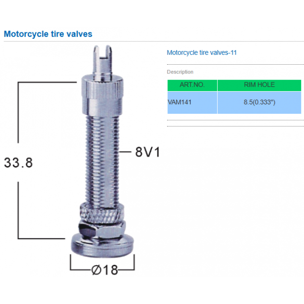 摩托車氣門嘴Motorcycle Tire Valves VAMD141
