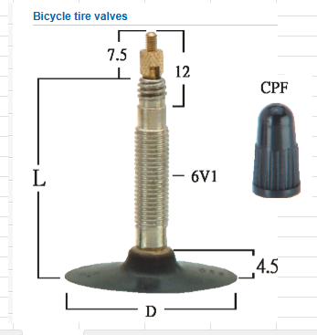 自行車用氣門嘴Bicycle tube valves TFVS系列