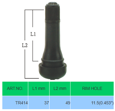 TR414 氣車用汽車用氣門嘴 TR414 Passenger car Tire Valves